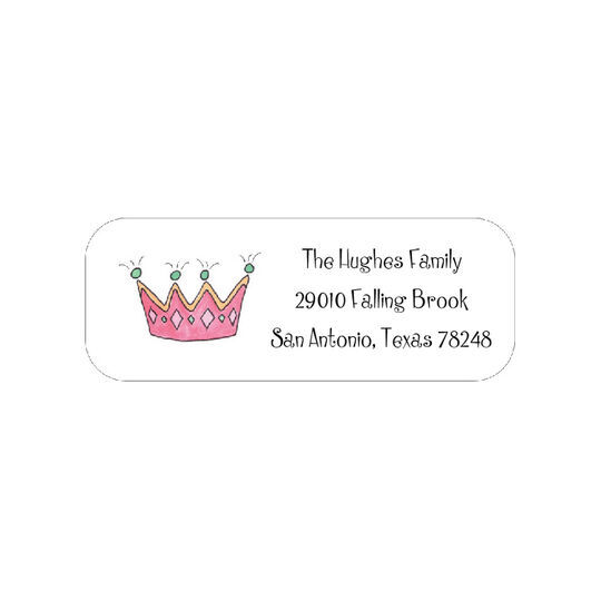 Princess Return Address Labels